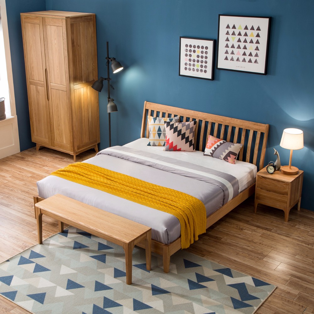 Nordic Style Bed Frame King Size Adult Loft Bed