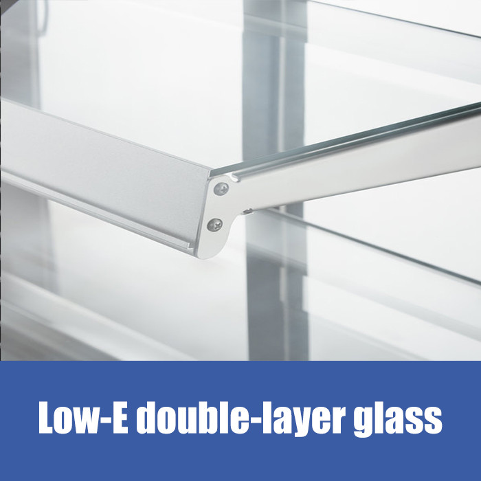 Adjustable Glass Shelf Cake Display Cooler Double Temperature Dessert Cabinet