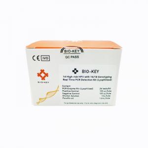 China HPV Genotype 2+12 High Risk 16+18 Medium Risk PCR Detection Kit Lyophilized on sale