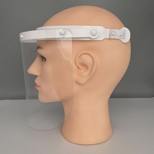 Custom color bracket protective face shield with flip up clear cover