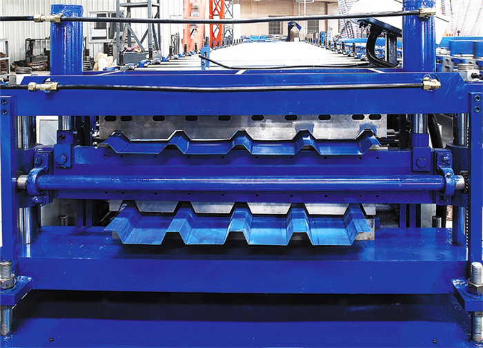 Corrugated Roof Tile Metal Sheet Roll Forming Machine In Tile Making Machinery