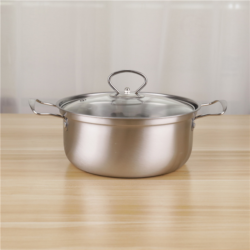 Stainless Steel Kitchenware 12pcs Cookware Set 16/18/20/22/24cm Soup Pot Food Cooking