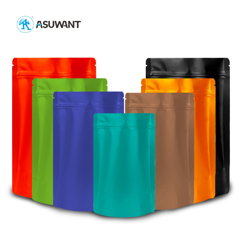 Multi Colored Aluminum Foil Bag Plastic Zipper Smell Proof Mylar Bags