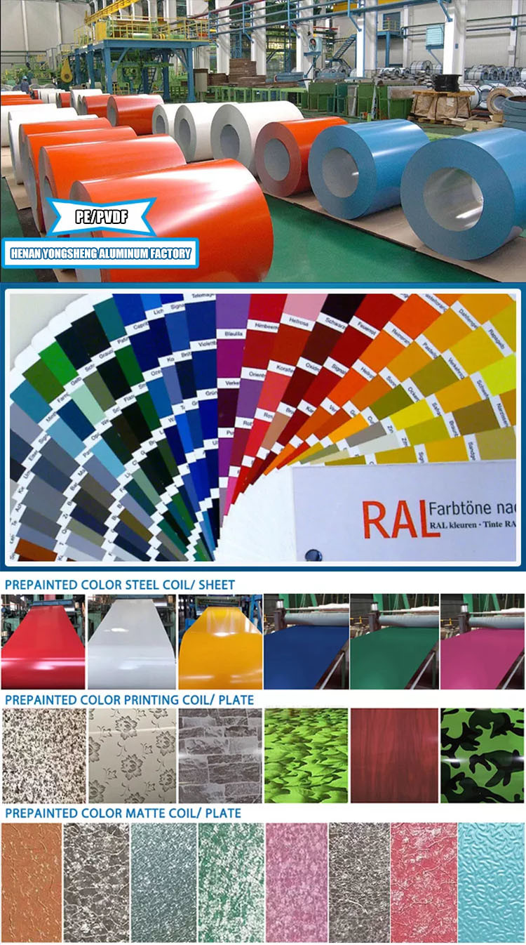 Prepainted PE PVDF 1060 3003 3004 5052 Color Coated Aluminum Coil For Building Material