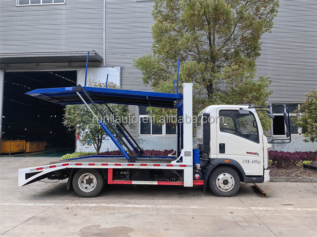 Howo Double deckers Flatbed Wrecker Tow Truck Sliding Platform Road Recovery Vehicle