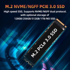 Mini Business Desktop Computer AMD R5 5500U R7 5700U 8 Cores Win11 Linux Dual