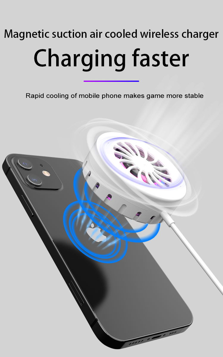 2 In 1 QI 15W Portable Wireless Chargers Magnetic Radiator type
