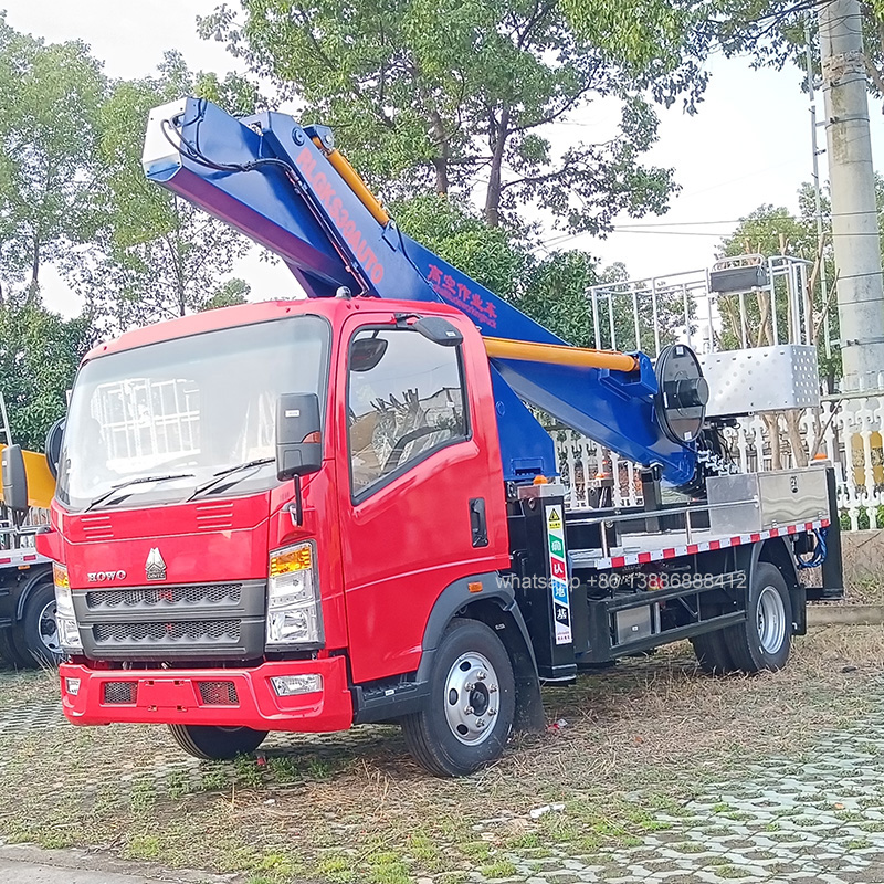 China HOWO 4*2 New Diesel High-Temperature Resistant AWP | Hydraulic Boom Lift for Oilfield & Pipeline Maintenance