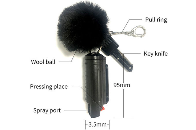 Pepper Spray 20ml Self Defense Keychain Set For Women Security