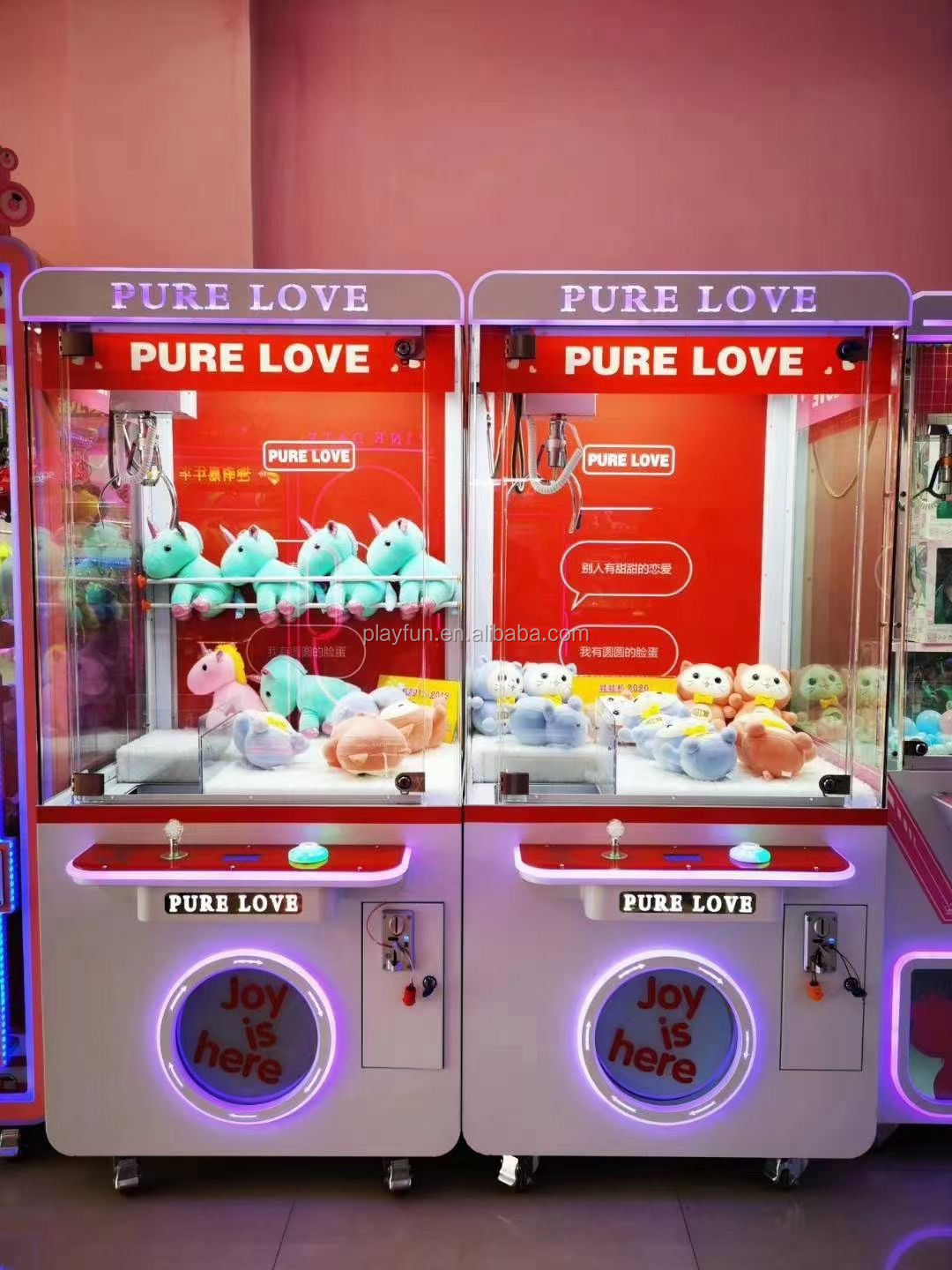 Crazy Toy 2 Gifts Catch Dolls Machine Claw Crane Plush Toy Doll Claw Toy Arcade Games Machine