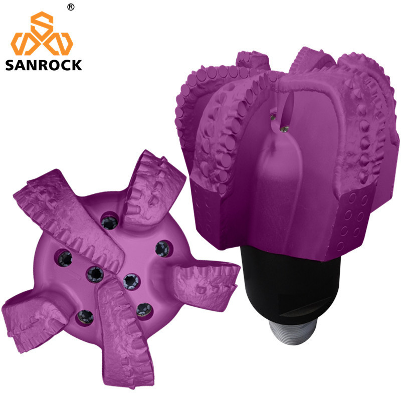 API PDC Petroleum Drill Bit Rock Drilling Tools 6 Blades Matrix Body Diamond PDC Bit