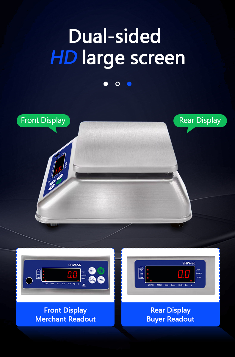 AV220V/50HZ Waterproof Double Screen Electronic Scale 30kg for Customized OBM Support