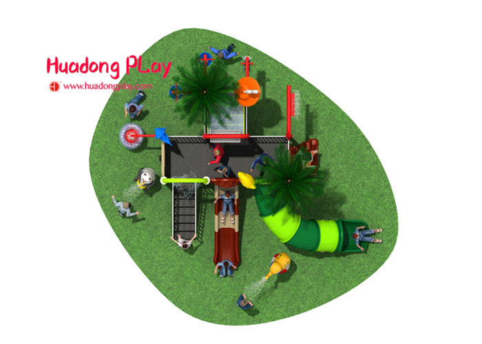 Classical Water Park Playground Equipment Food Grade Plastic Vivid Color EU Standard