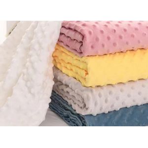 Polyester Embossed Cuddle Minky Plush Fabric For Baby