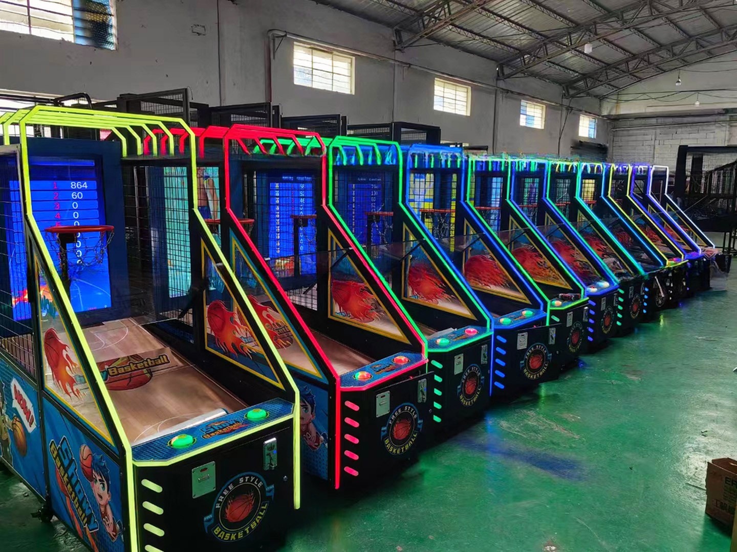LED Large Full Size Basketball Arcade Game Machine For Fun City