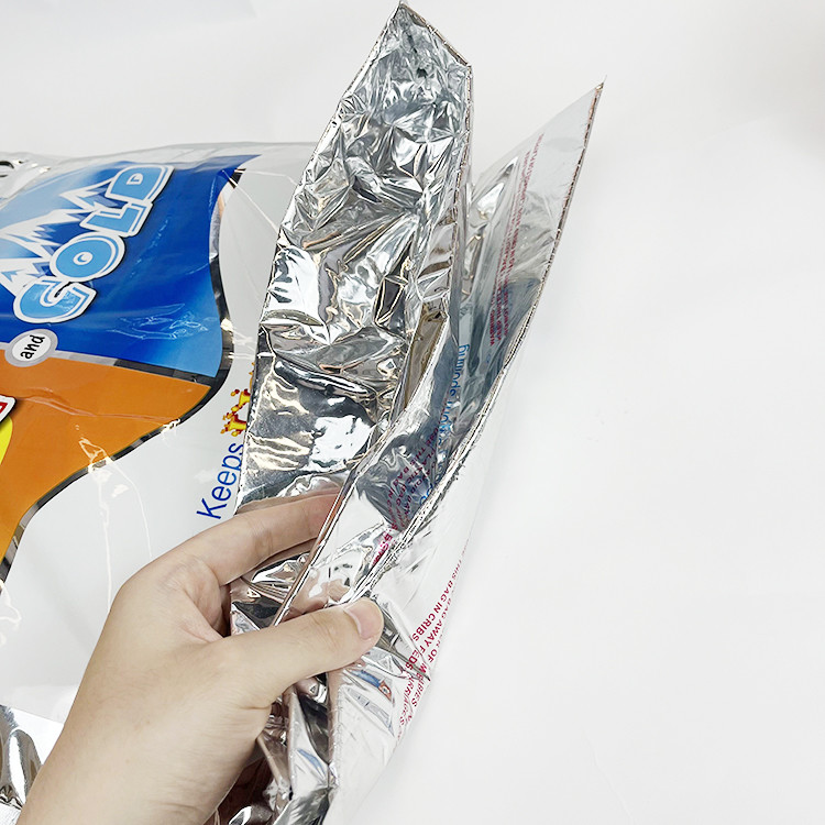 Plastic Silver Custom Disposable Hot Cold Thermal Bag For Frozen Food