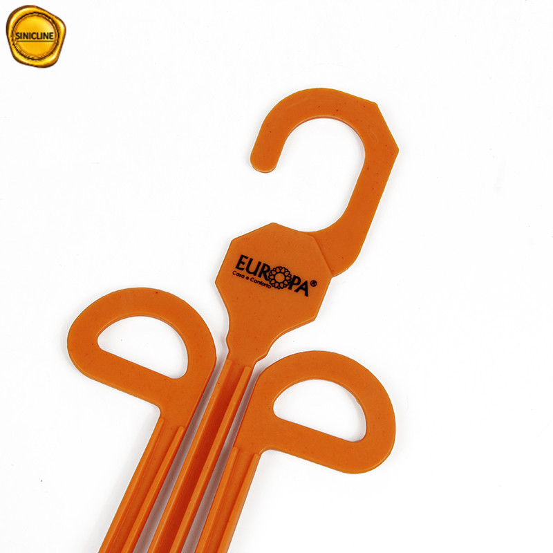 Customized Logo Orange Plastic Hanger For Shoes/ Slippers