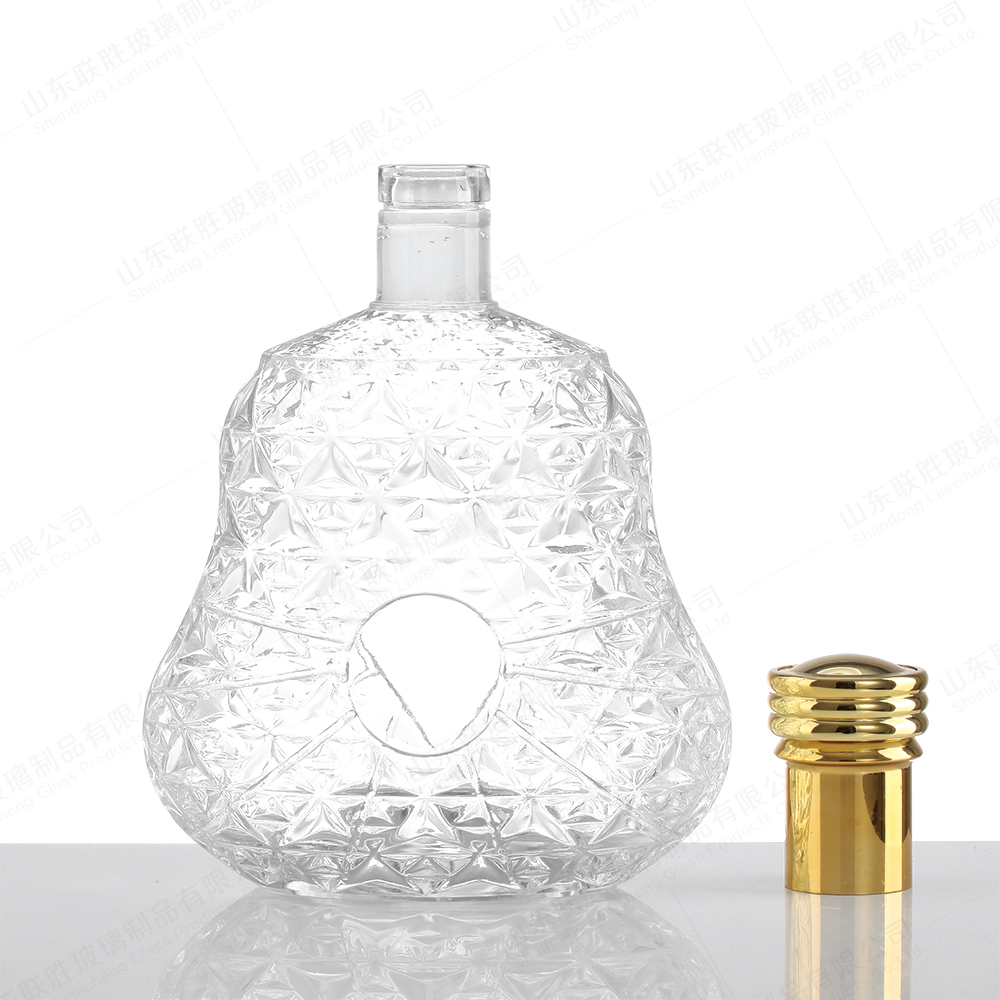 High End Flat 700ml 750ml Glass Bottle Custom Size Accepted Industrial Beverage