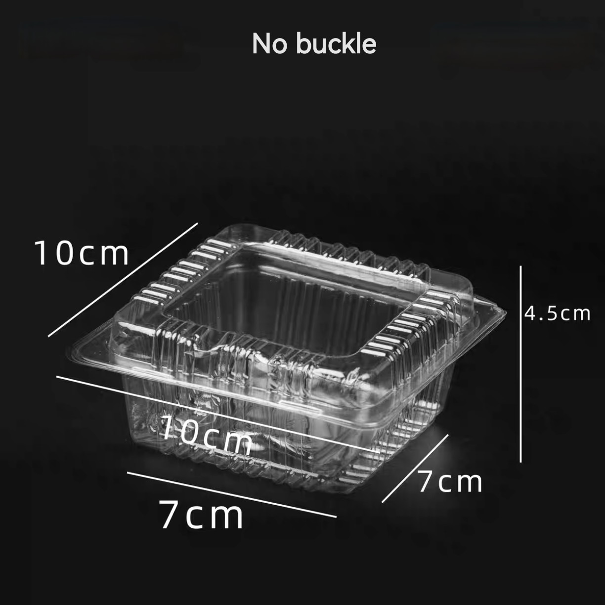 Disposable PET Plastic Transparent Clam Shell Hinge Vacuum Formed Cake Pastry Baking Takeout Clear Box Cover