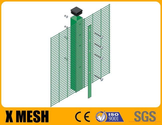 Security Anti Climb Mesh Fence 2m X 4m Mesh Size Clear View For Airport