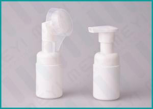  30 ML Round White Foam Soap Pump Bottle With Brush Head For Shaving Liquid Manufactures
