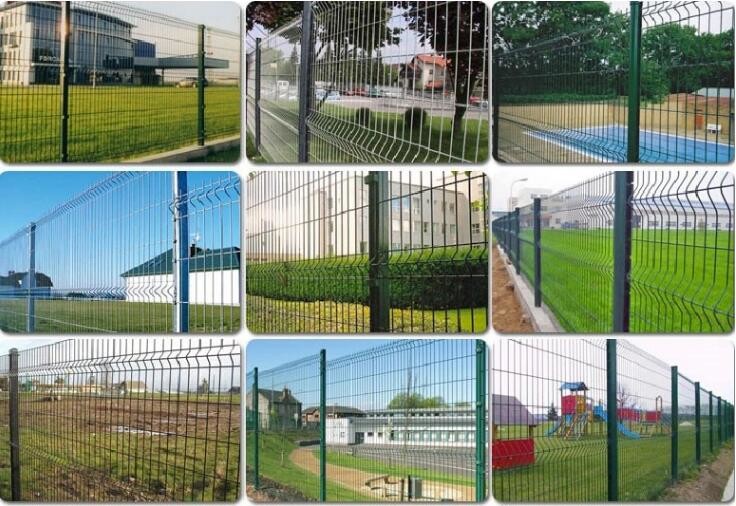3d V Bending Curved Welded Wire Mesh Fence Hot Galvanized Steel Metal PVC Coated
