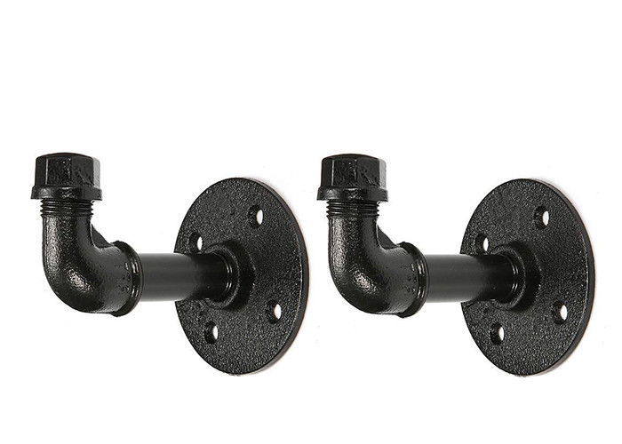 Wall Mounted Industrial Pipe Towel Rack Black Towel Bar For Industrial Furniture