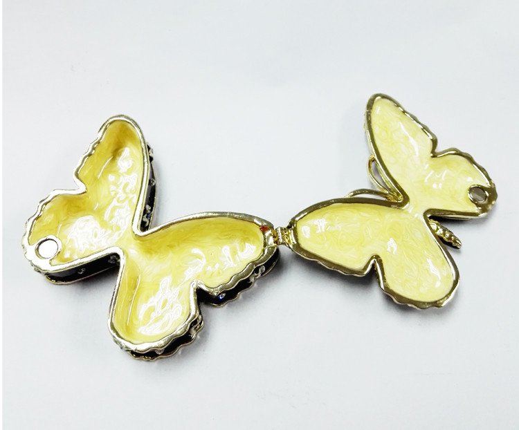 Colorful Butterfly Metal Alloy Jewelry Box Butterfly Trinket Box