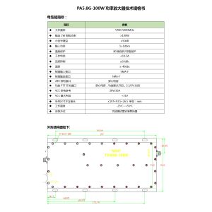 PA5.8GHz-100W High Power RF Amplifier for Wireless Backhaul & Surveillance