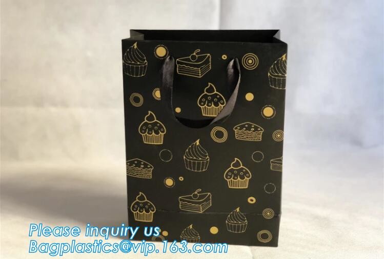 Custom Printed Accept Wholesale Stock White Brown Kraft Paper Shopping Bag With Handle No Minimum, carrier handle bags