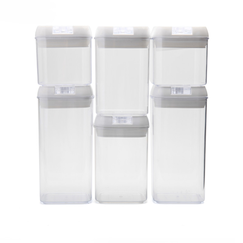 Custom LOGO Eco-Friendly BPA Free Crisper Food Grade Plastic Airtight Food Storage Container with Easy Lock Lids