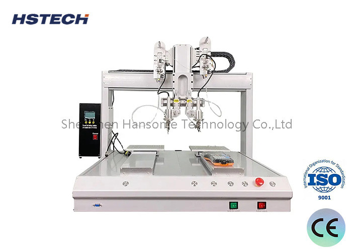 Dual-Platform Automatic Soldering Robot with Compact Tabletop Design and Fine-Tuned Temperature