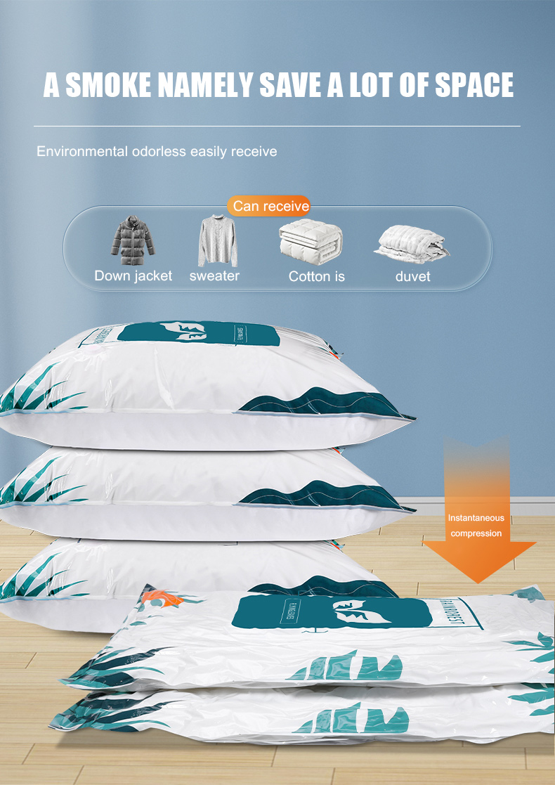 Space Saving Vaccum Seal Bags for All-Season Quilts Custom Printed Logo and Save 75% Space