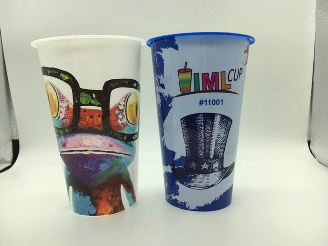 Custom Promotional 3D Lenticular Cup Food Grade , Plastic Drinking Cups