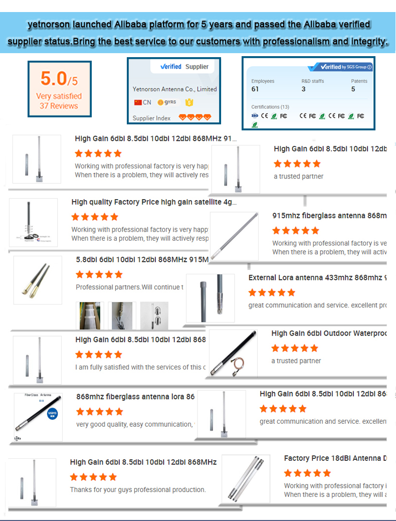 High Power 5275mm Length 7.5dBi Optimised Helium Antenna for Enhanced Transmission