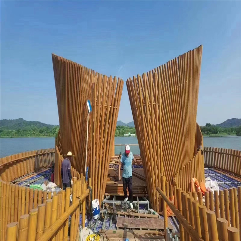 Aluminum Metal Ceilings Aluminum Bamboo Poles Wall Claddings