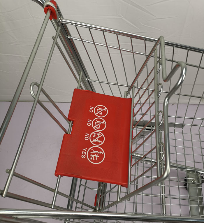 Metal Galvanized Supermarket Steel Shopping Cart Americana Shopping Carts 60L