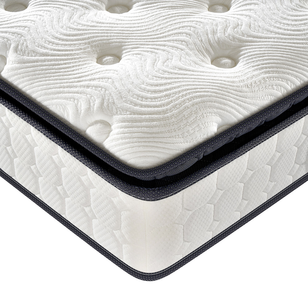 Soft 8 Inch Bonnell Spring Bed Mattress Pillow Top Knitted Fabric