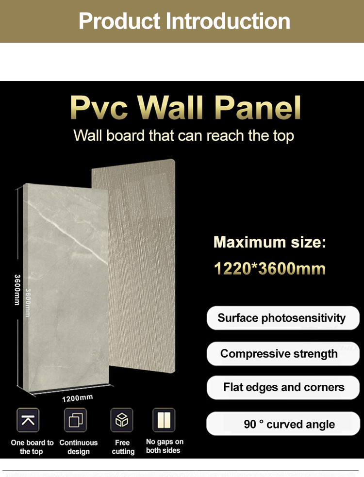 TV Background Marble Wall Panels Waterproof Marble Bamboo Crystal Panels