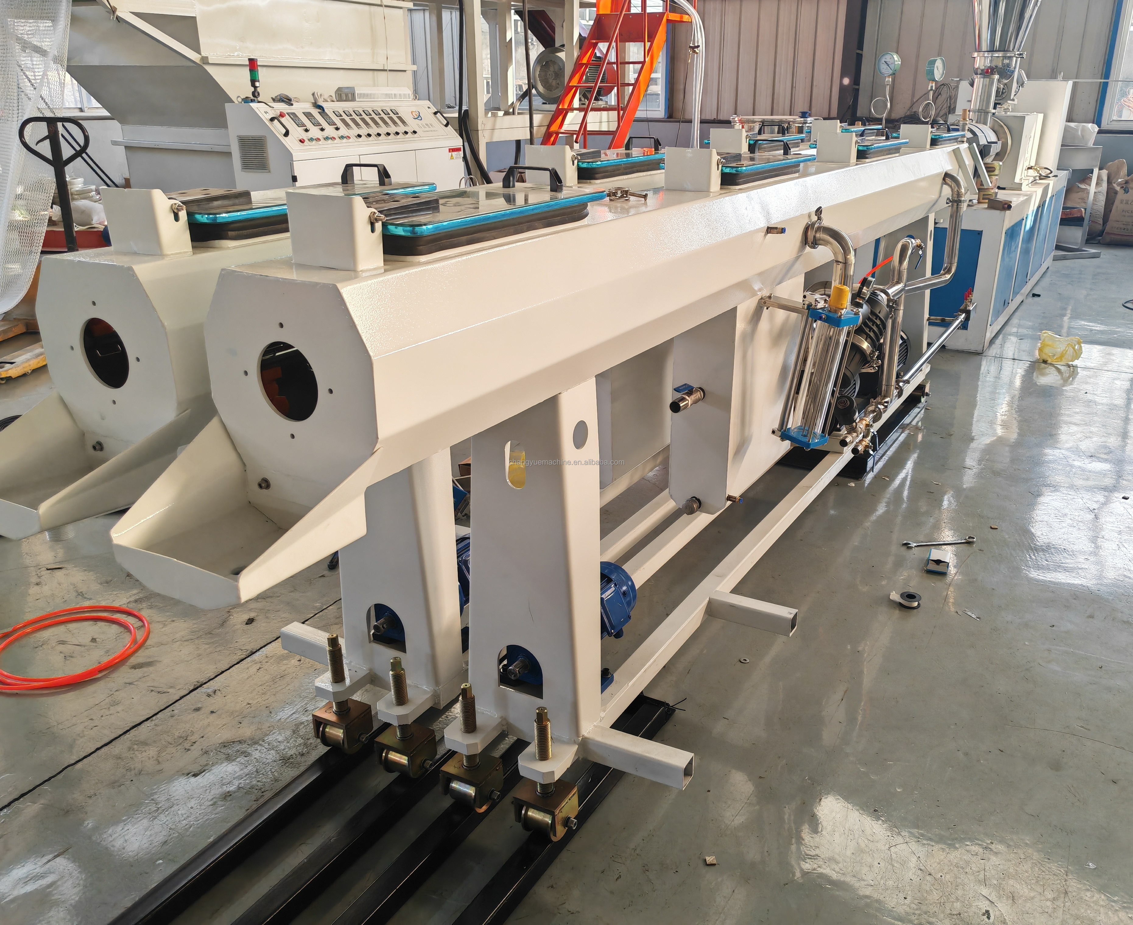 Plastic CPVC UPVC Dual Electrical Conduit Pipe Machine with 40 rpm Screw Speed