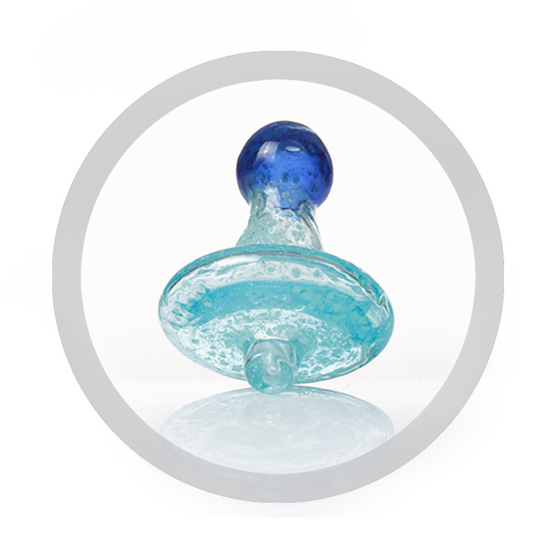 Sky Blue Night Luminous Carb Caps Glass Accessories For Quartz Banger Bong