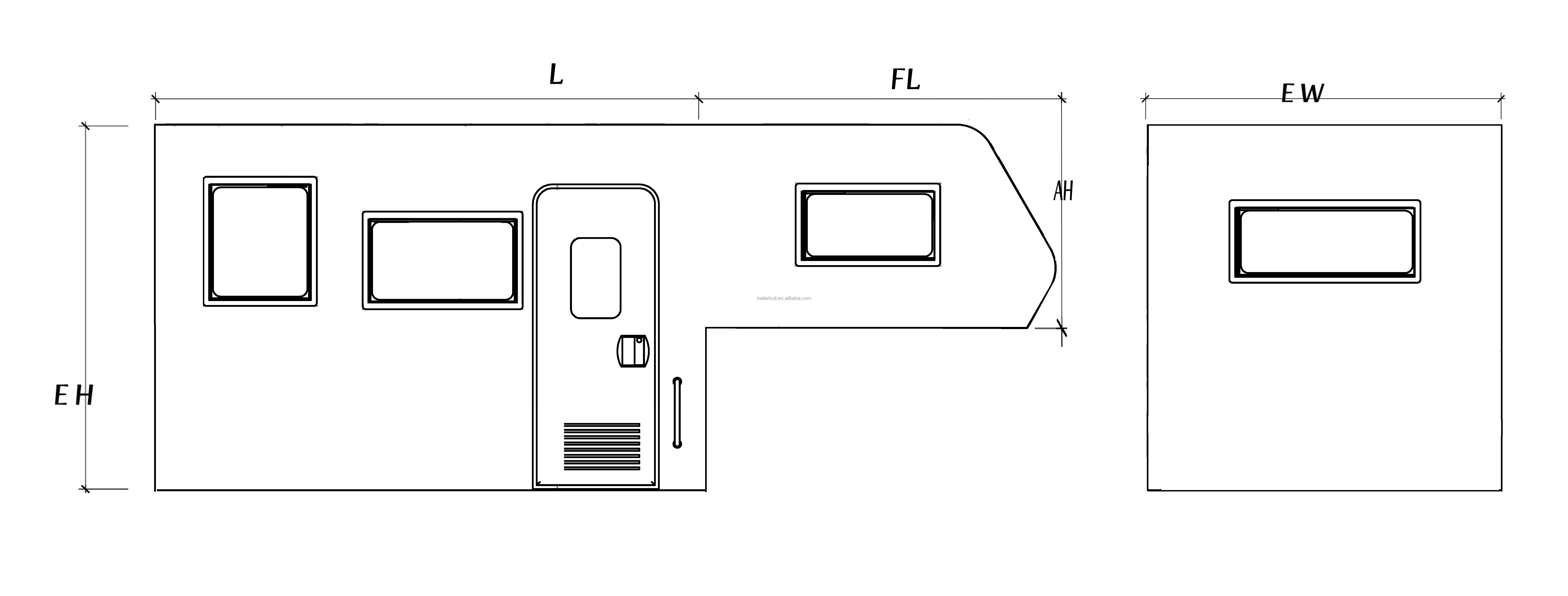 Customized Alcove Truck Camper Shell FRP Composite Sandwich Panels for Camper Design