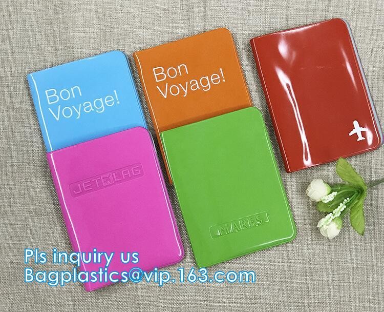 New Arrival Plastic PVC Passport cover, Fashion journey 3D PVC synthetic leather travel map passport cover, passport pac