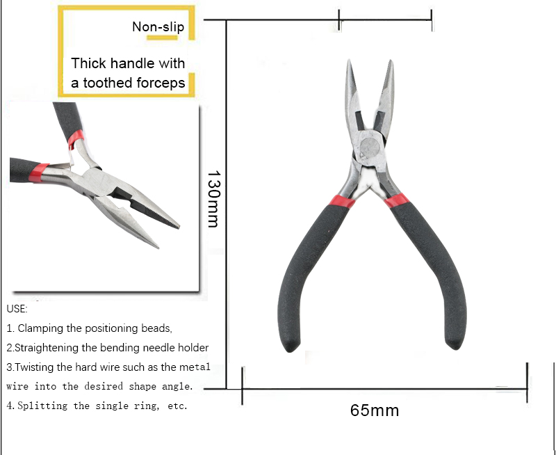 8pcs Jewelry Making Tool Kits Handmade Pliers Set With Scissor Tweezers