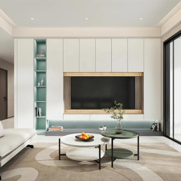 2022 Home Interior Wall Decorating Ideas Modern Living Room Wood PANEL TV
