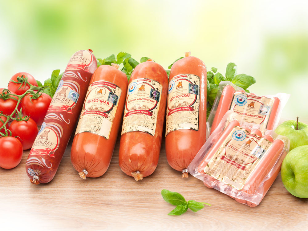 High Shrink Colourful Flexography Printing Nylon Sausage Casing For Homemade Sausages