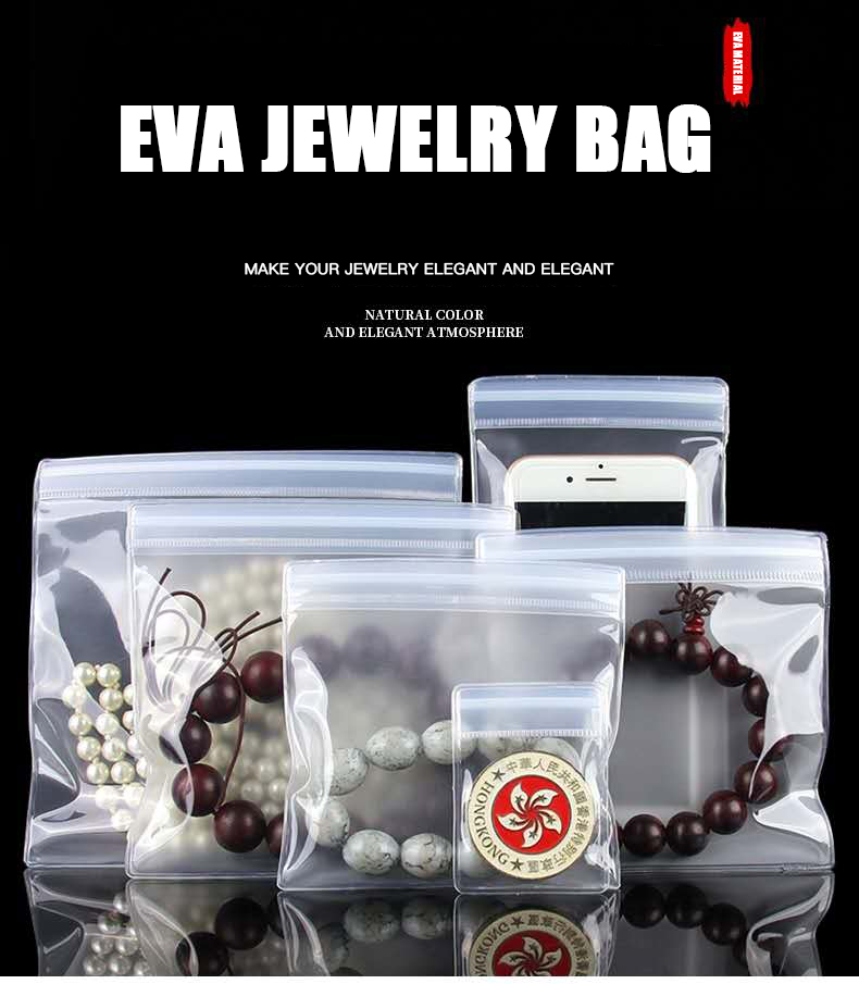 Custom LDPE Plastic Zipper Bags for Biodegradable Self Sealing Jewelry Packaging
