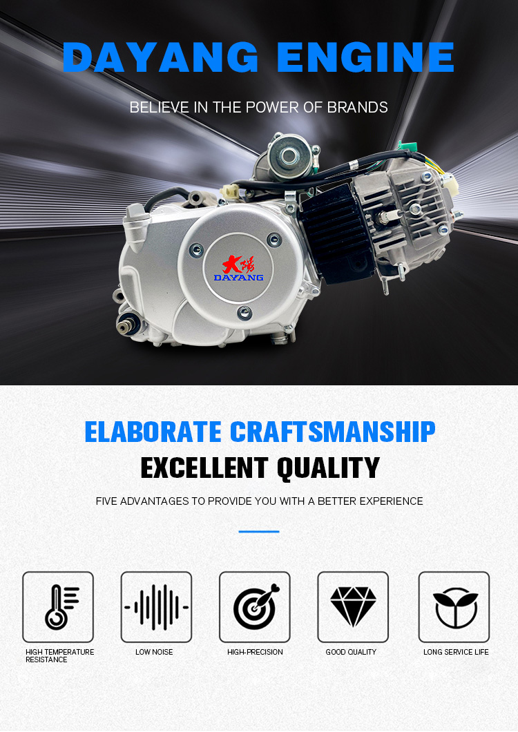 DAYANG 125cc Motorcycle Engine with Air-Cooled Cylinder and Electric Start Method
