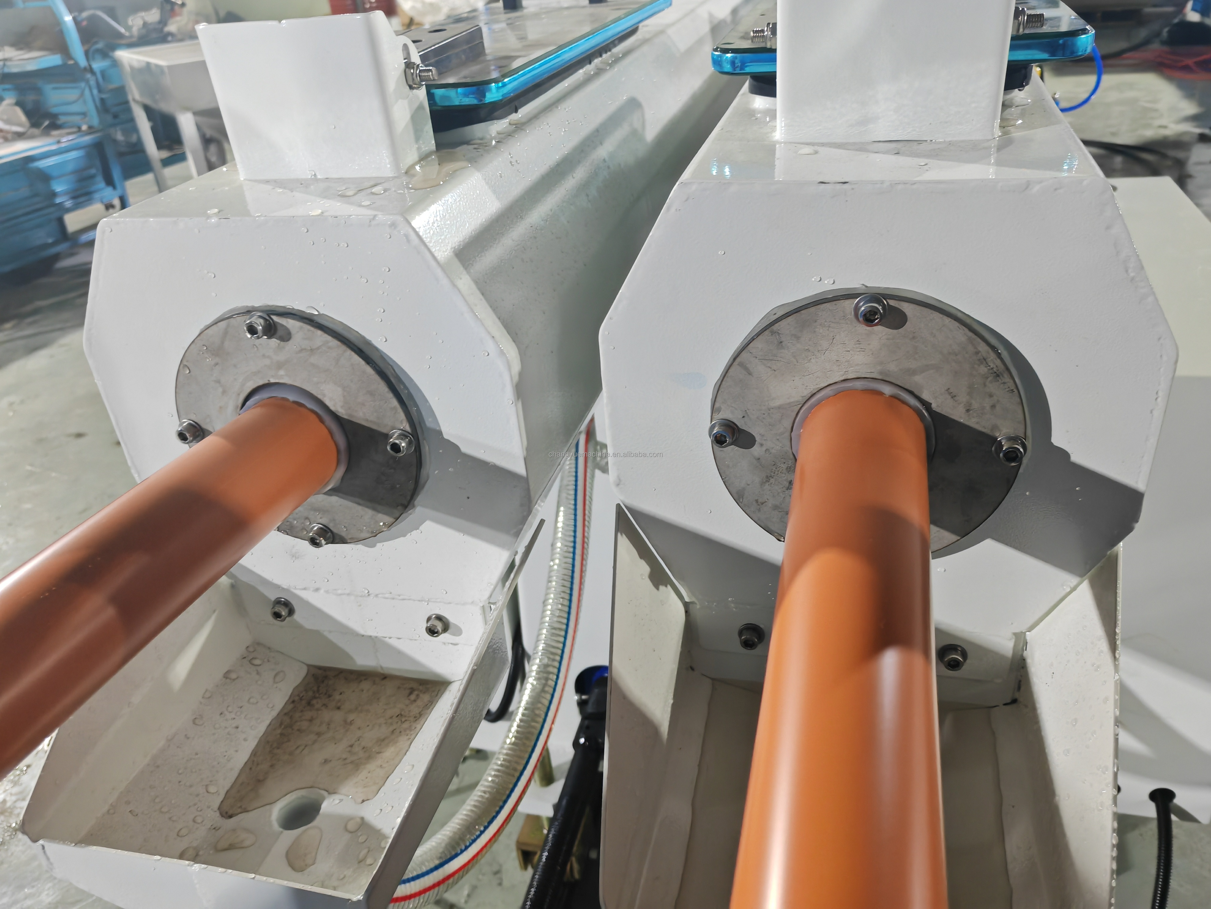 ABB / DELTA / SIEMENS Inverter CHANYUE CPVC UPVC Dual Electric Conduit Pipe Extrusion Line