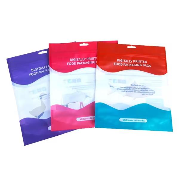 Printed Mylar Zip Lock Bag Snack Packaging Bag Stand Up Pouch For Food Snack